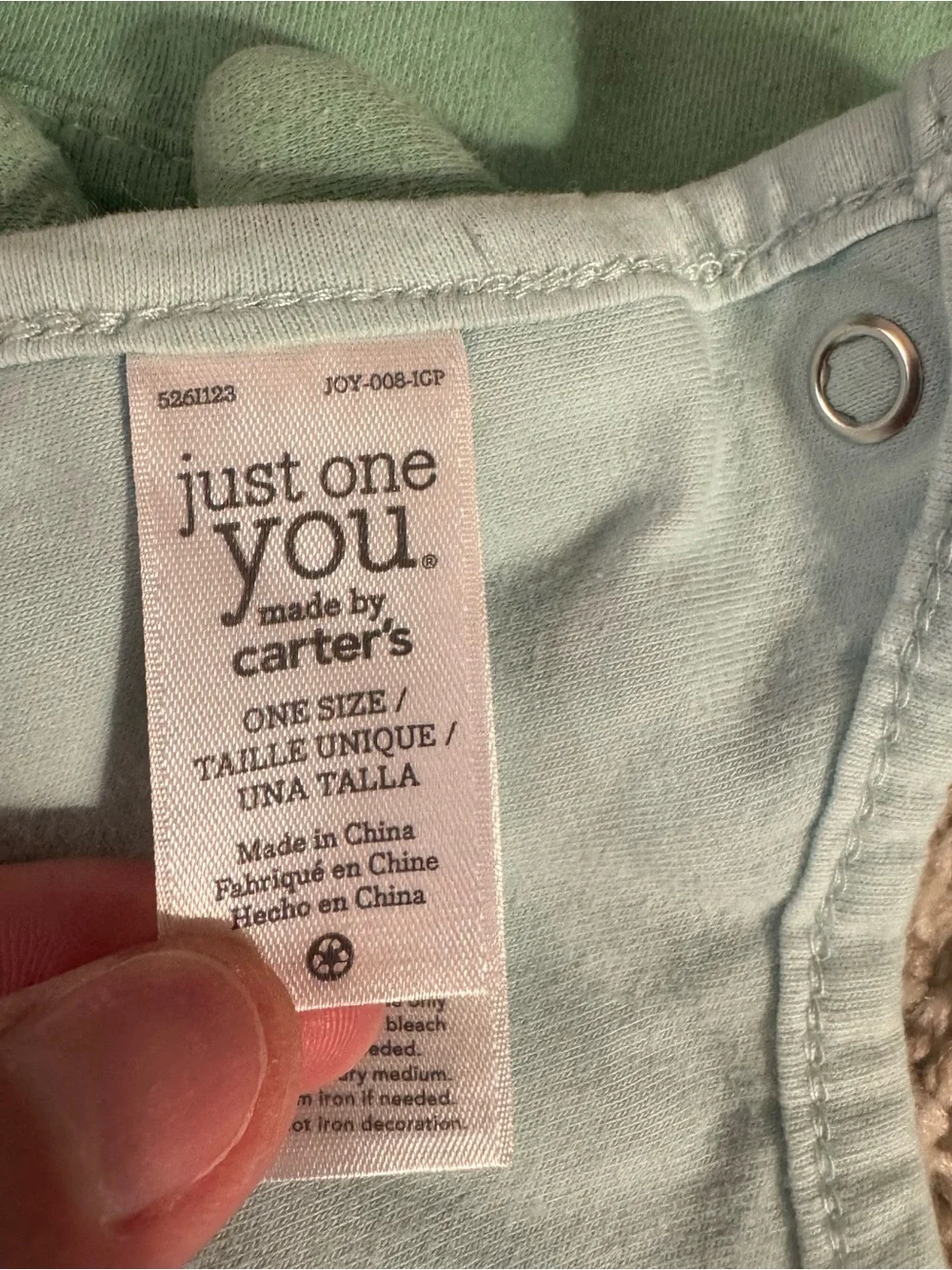 just one you by Carter's Baby Bib Lot of 2 Dinosaur Green Blue One Size